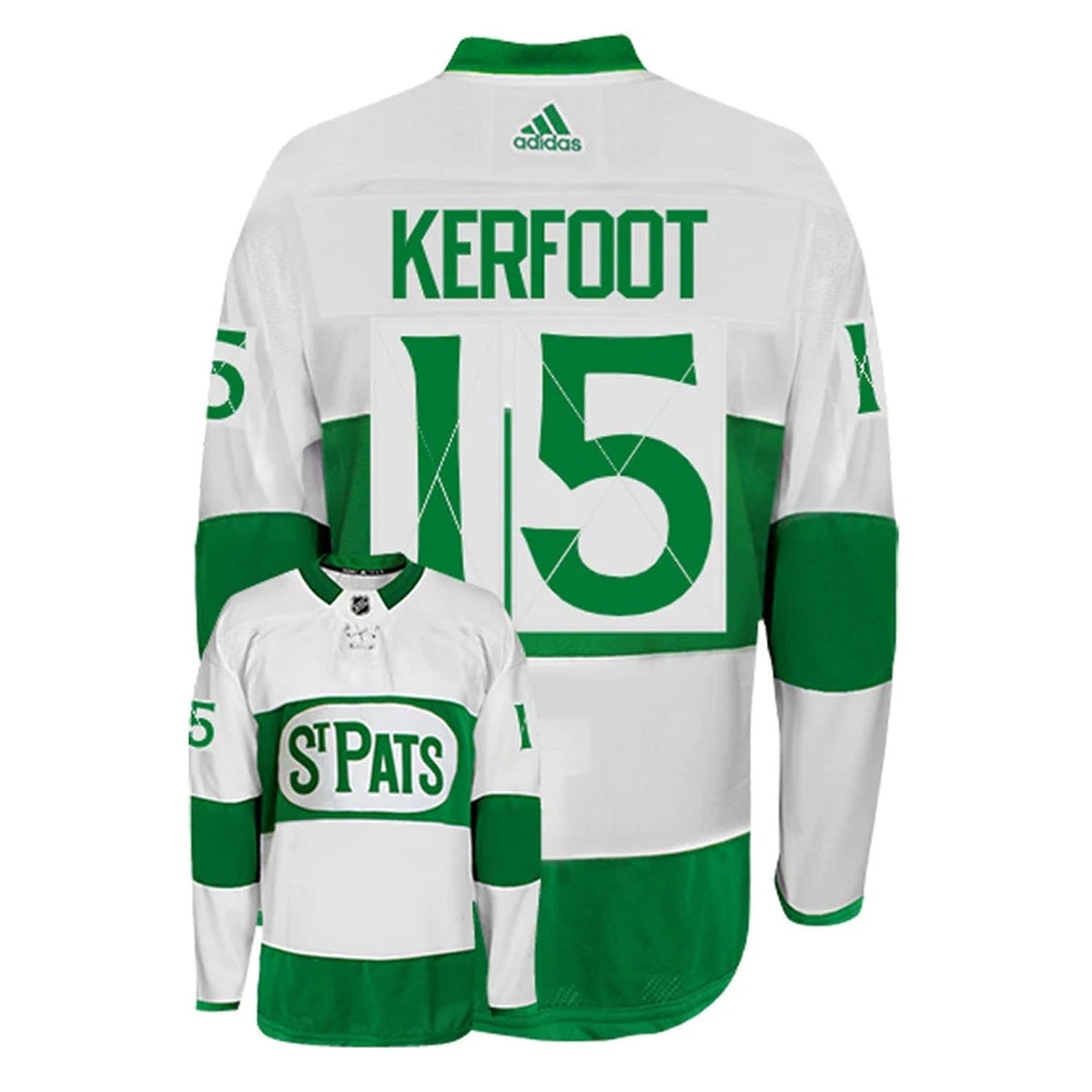Toronto Maple Leafs logo on the front of the jersey