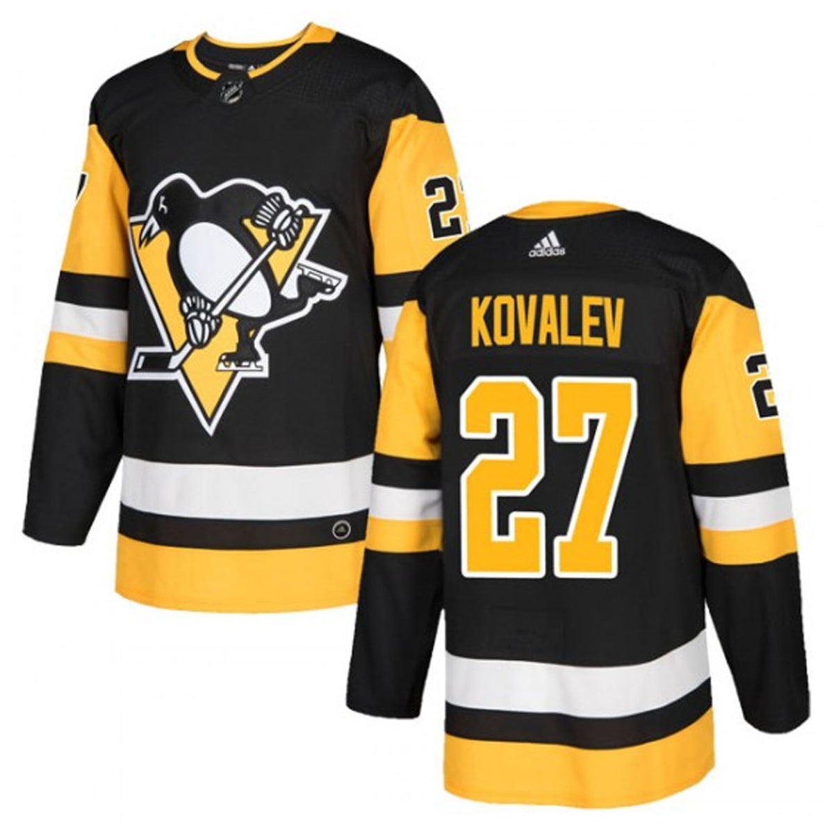 Back view showing number 27 on Alexei Kovalev jersey