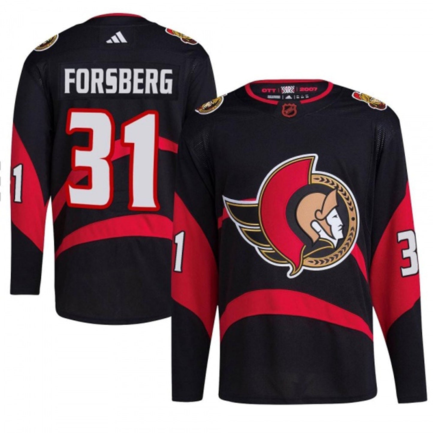 NHL Anton Forsberg Chicago Blackhawks 31 Jersey