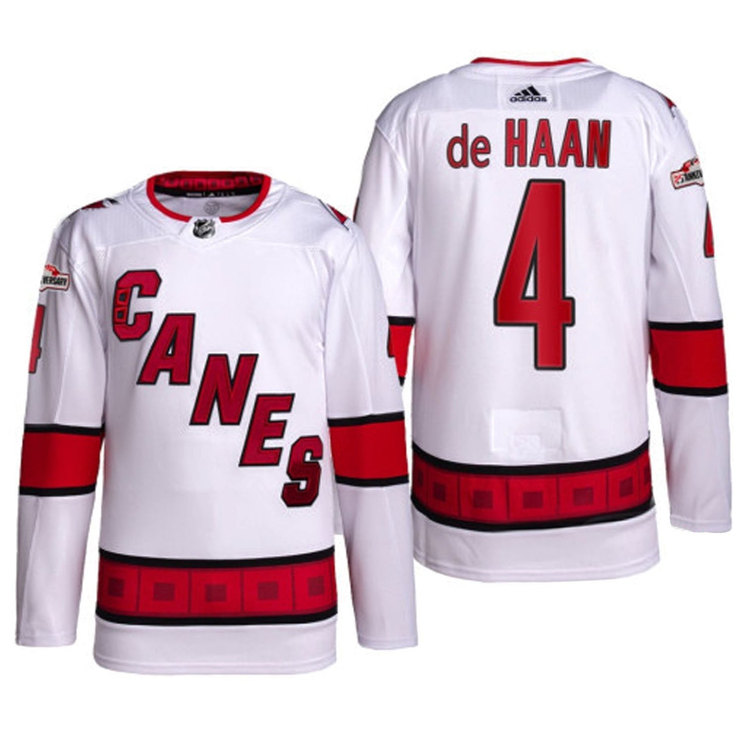 NHL Calvin de Haan Carolina Hurricanes 4 Jersey