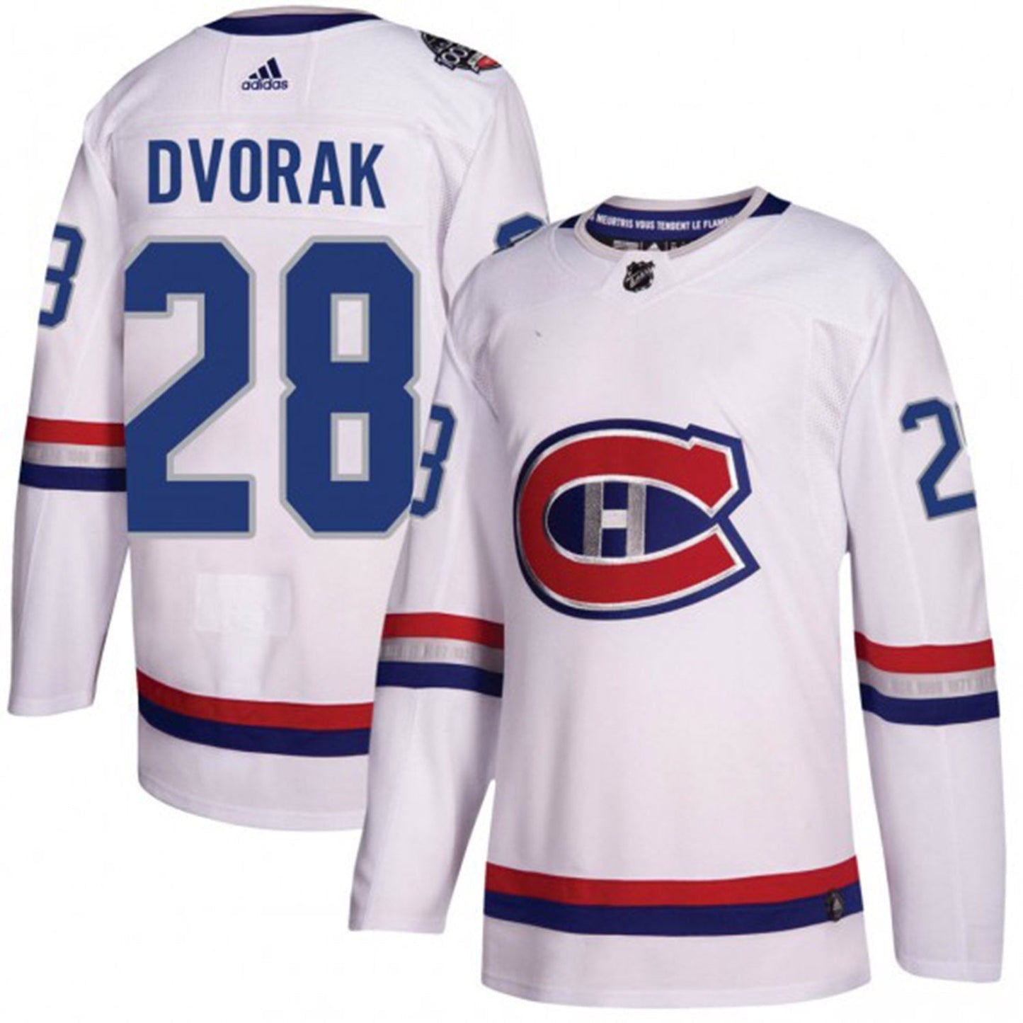 NHL Christian Dvorak Montreal Canadiens 28 Jersey