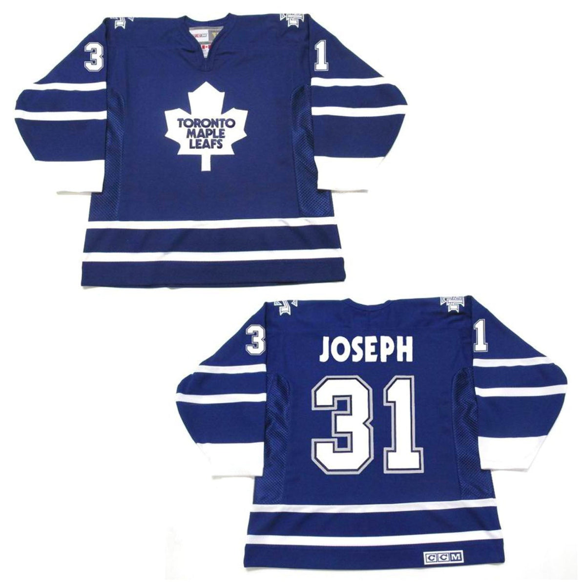 Back view showing number 31 on Curtis Joseph jersey
