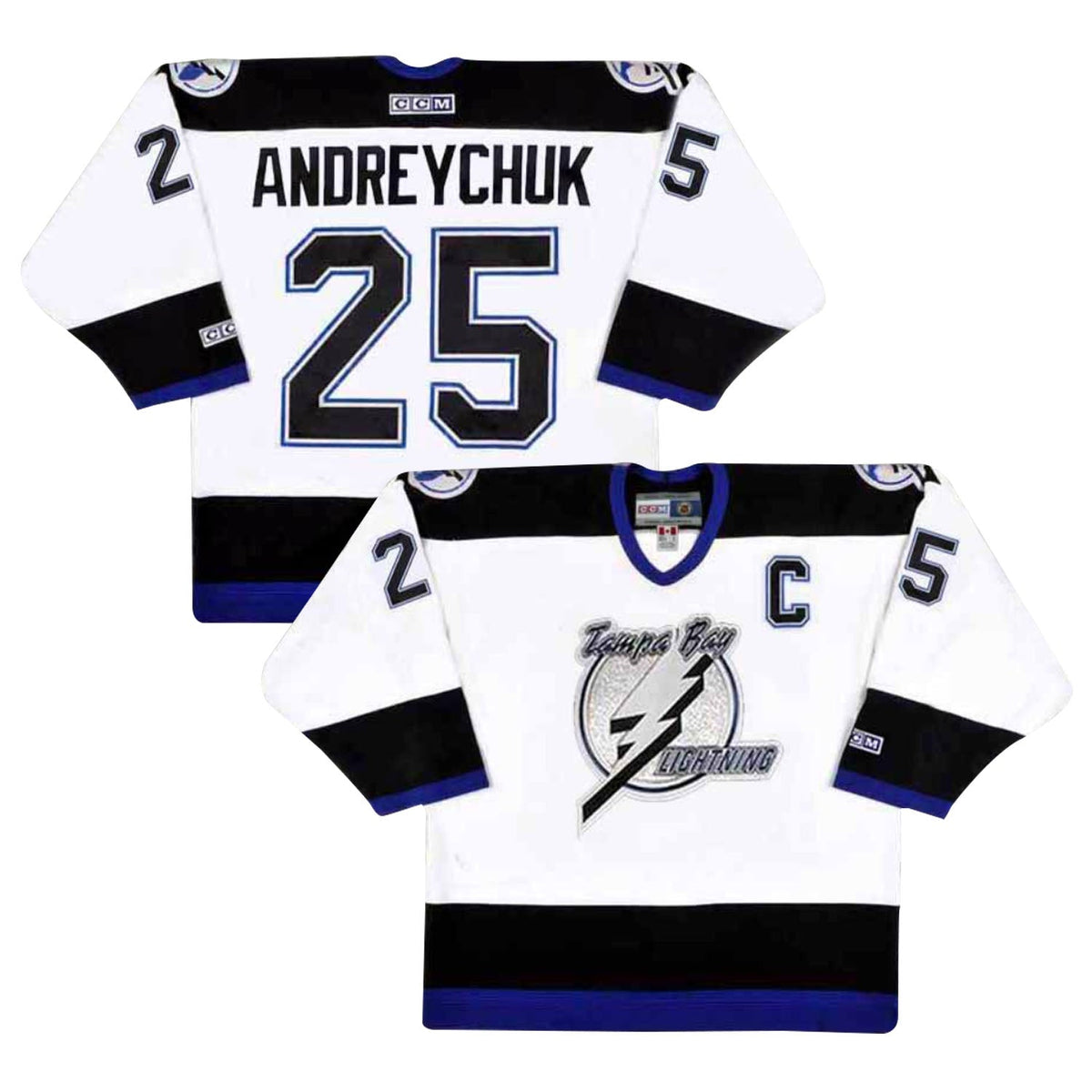 Back view showing number 25 on Dave Andreychuk jersey