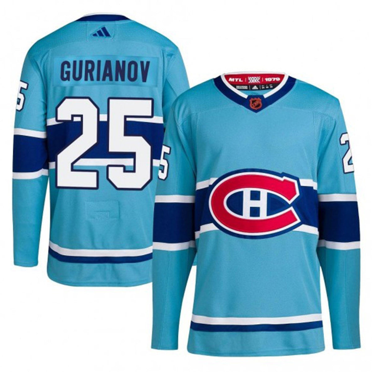 Back collar and tag of Denis Gurianov jersey