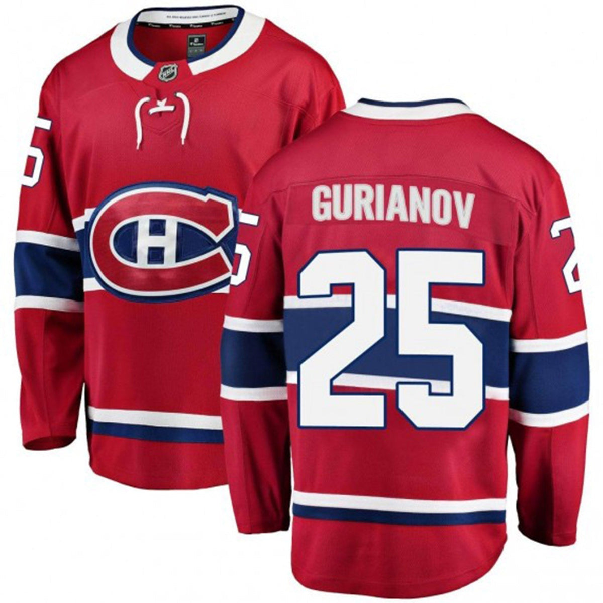Denis Gurianov Montreal Canadiens 25 jersey displayed on mannequin