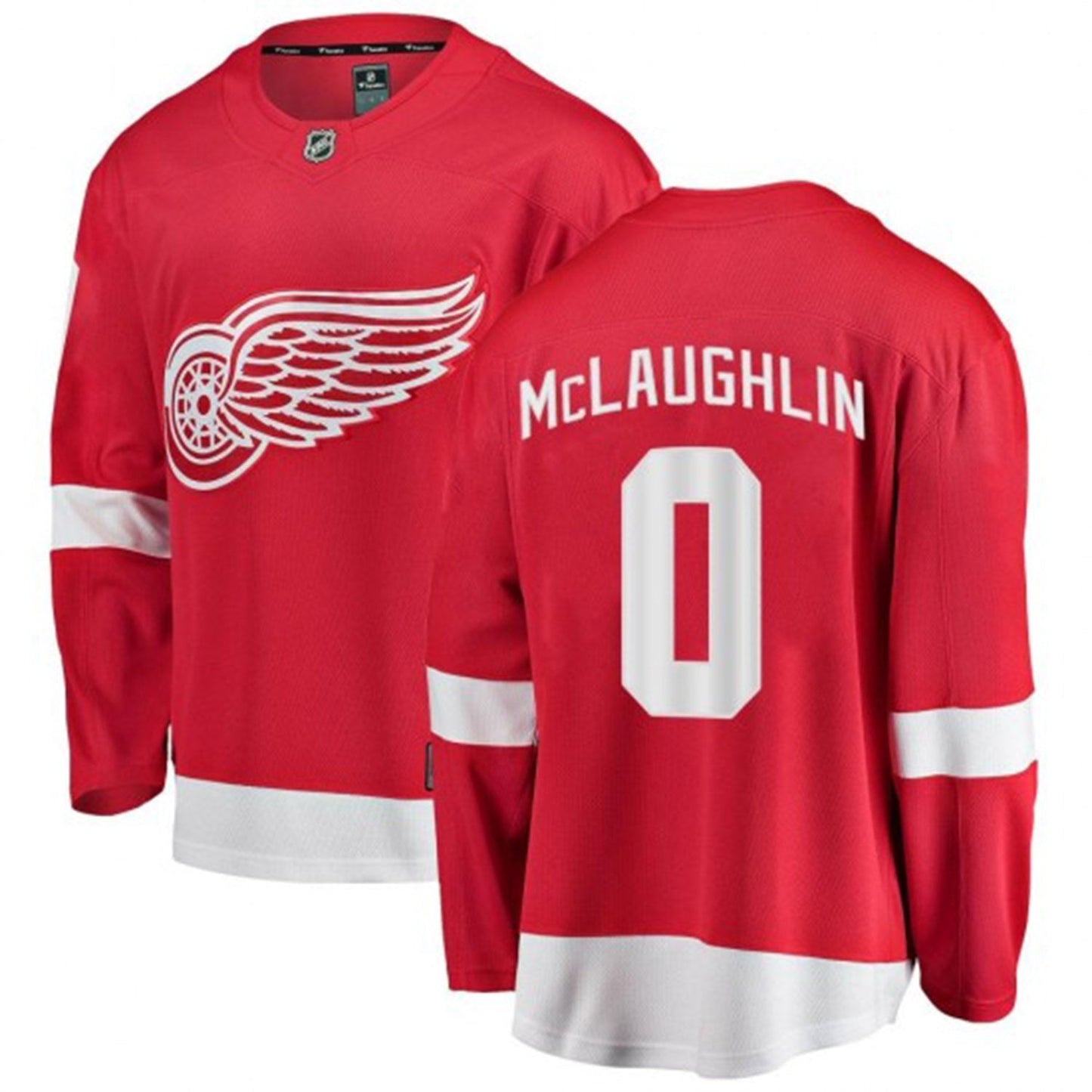 NHL Dylan McLaughlin Detroit Red Wings 0 Jersey