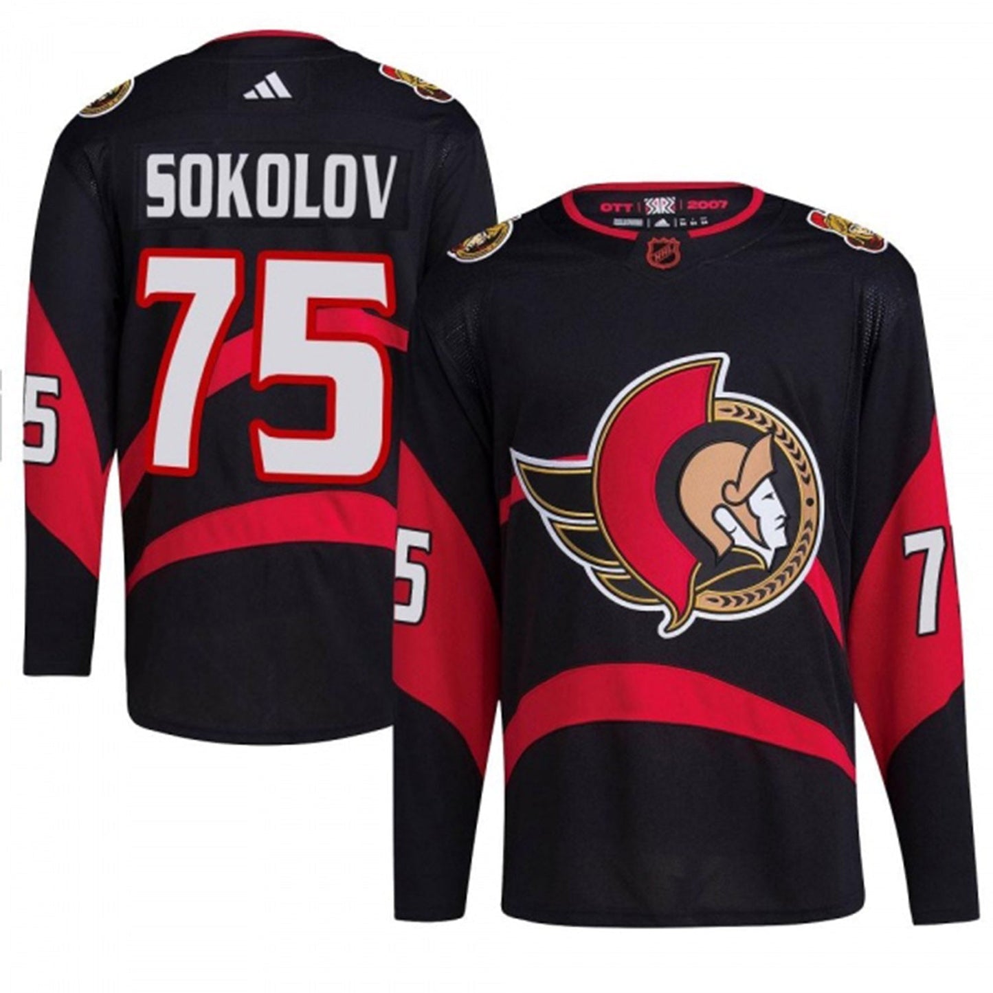 NHL Egor Sokolov Chicago Blackhawks 75 Jersey