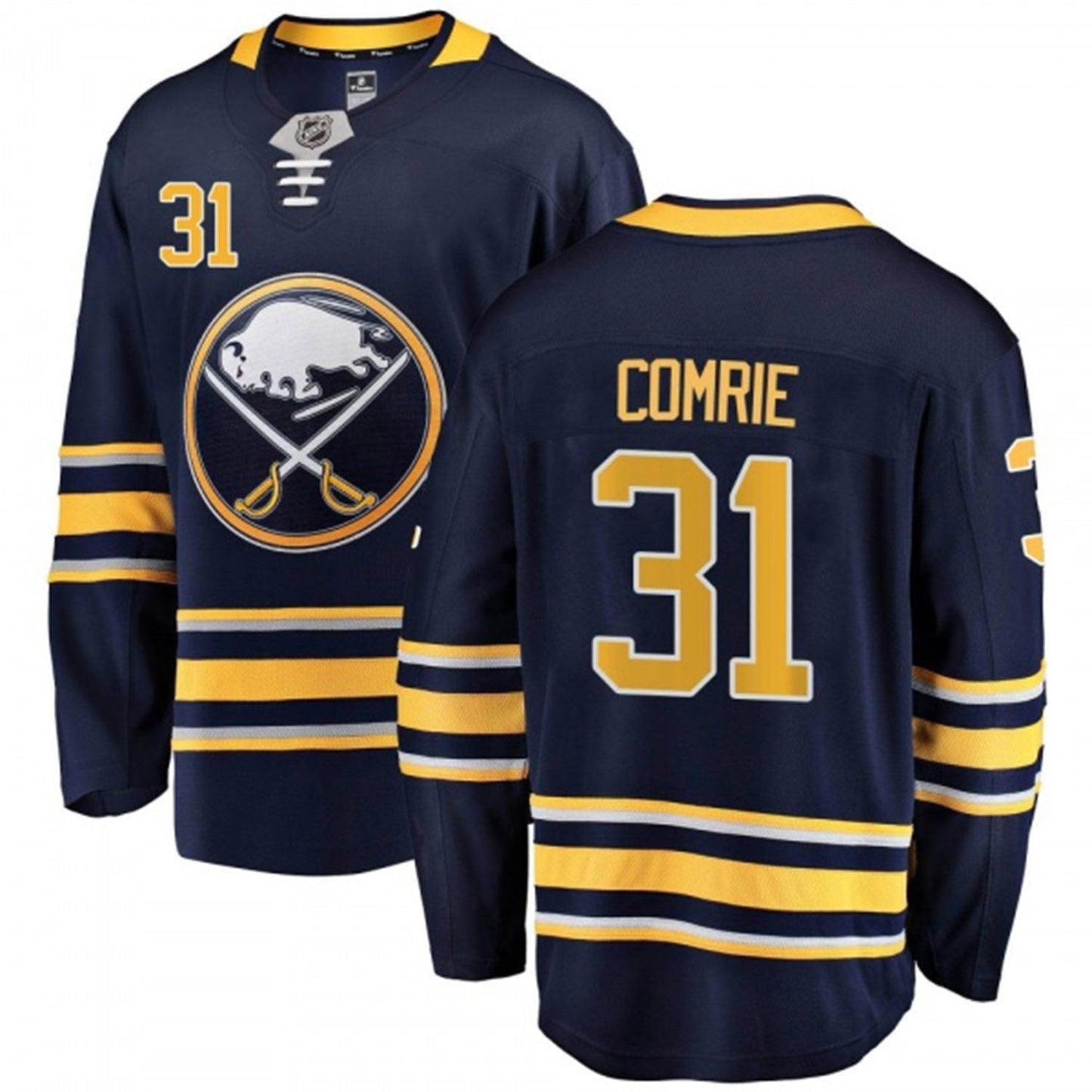 NHL Eric Comrie Buffalo Sabres 31 Jersey