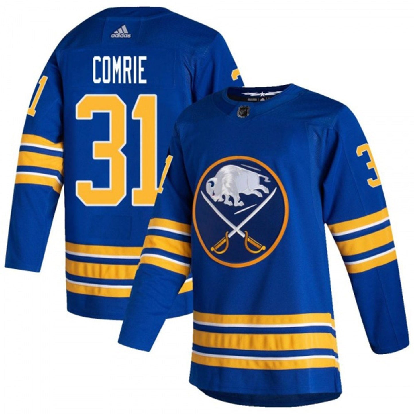 NHL Eric Comrie Buffalo Sabres 31 Jersey