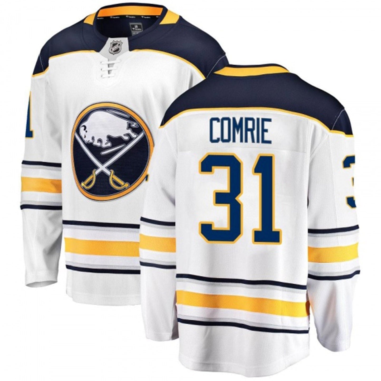 NHL Eric Comrie Buffalo Sabres 31 Jersey