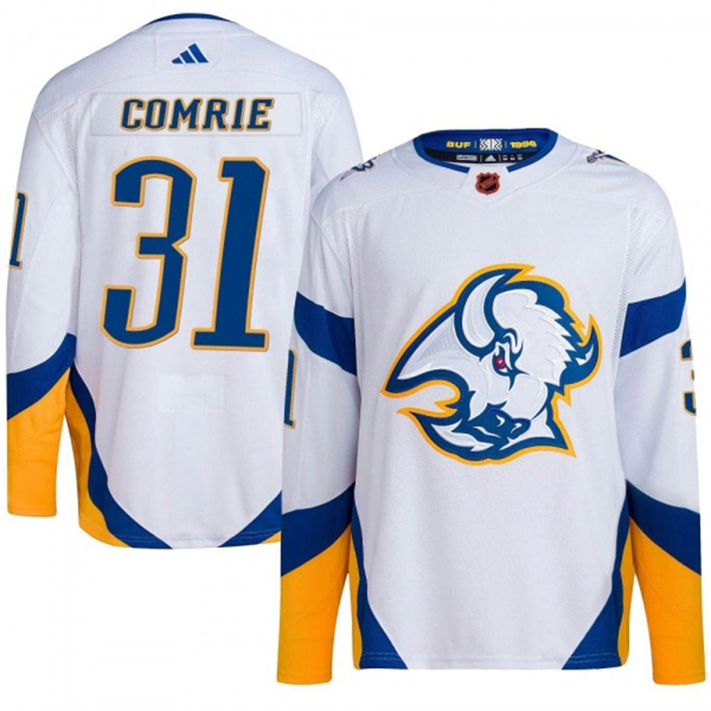 NHL Eric Comrie Buffalo Sabres 31 Jersey