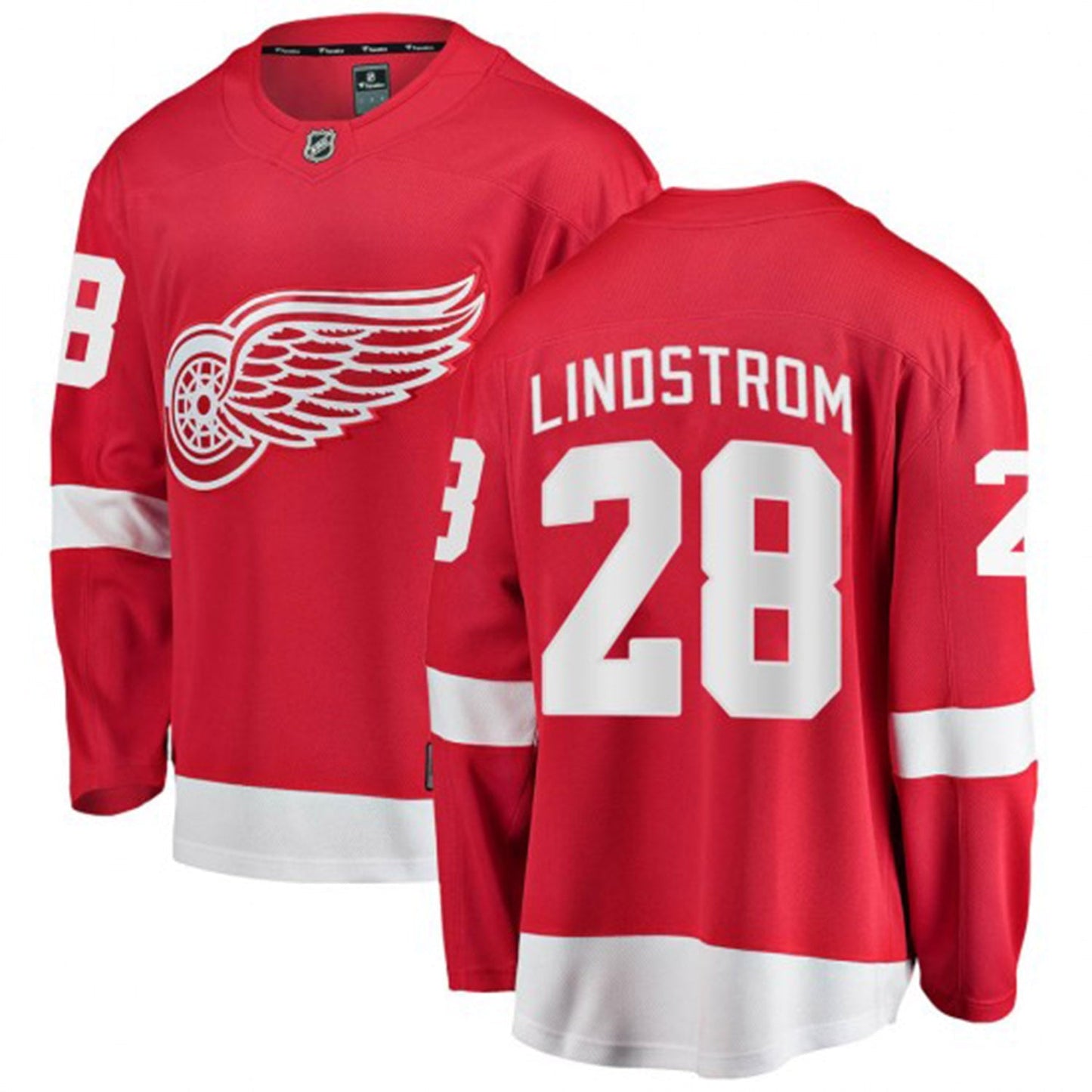 NHL Gustav Lindstrom Detroit Red Wings 28 Jersey