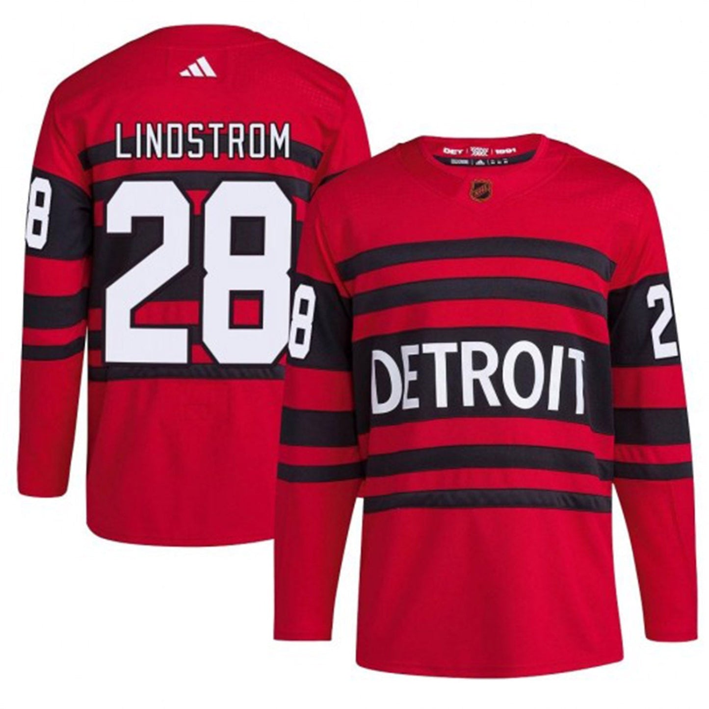 NHL Gustav Lindstrom Detroit Red Wings 28 Jersey