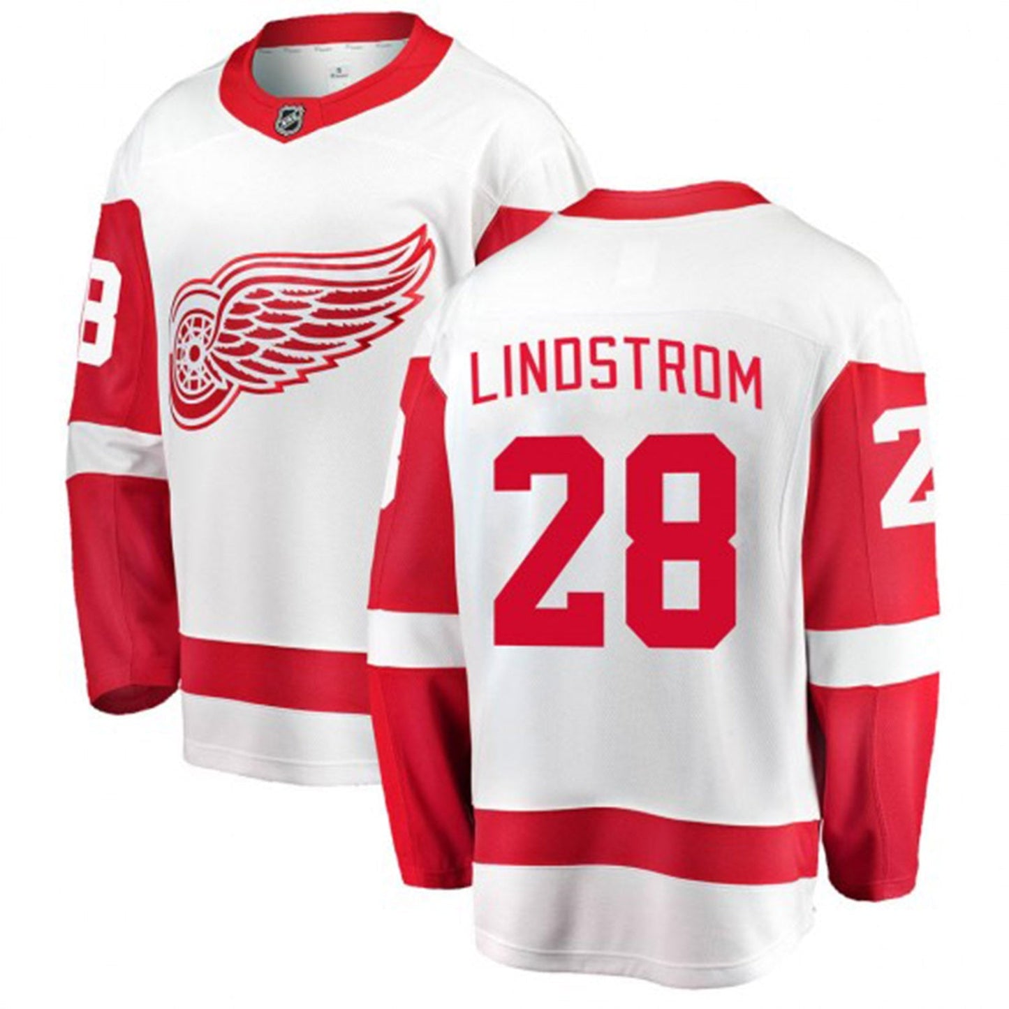 NHL Gustav Lindstrom Detroit Red Wings 28 Jersey