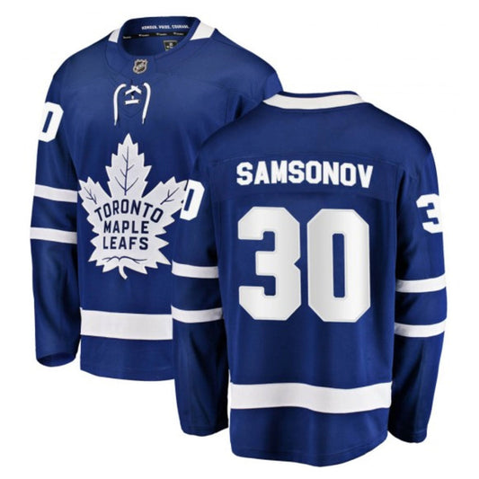 NHL Ilya Samsonov Toronto Maple Leafs 30 Jersey