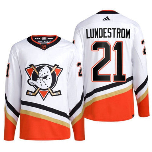 NHL Isac Lundestrom Anaheim Ducks 21 Jersey