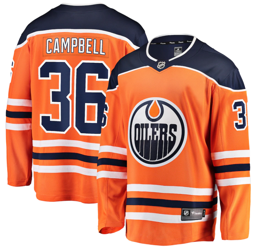 NHL Jack Campbell Edmonton Oilers 36 Jersey