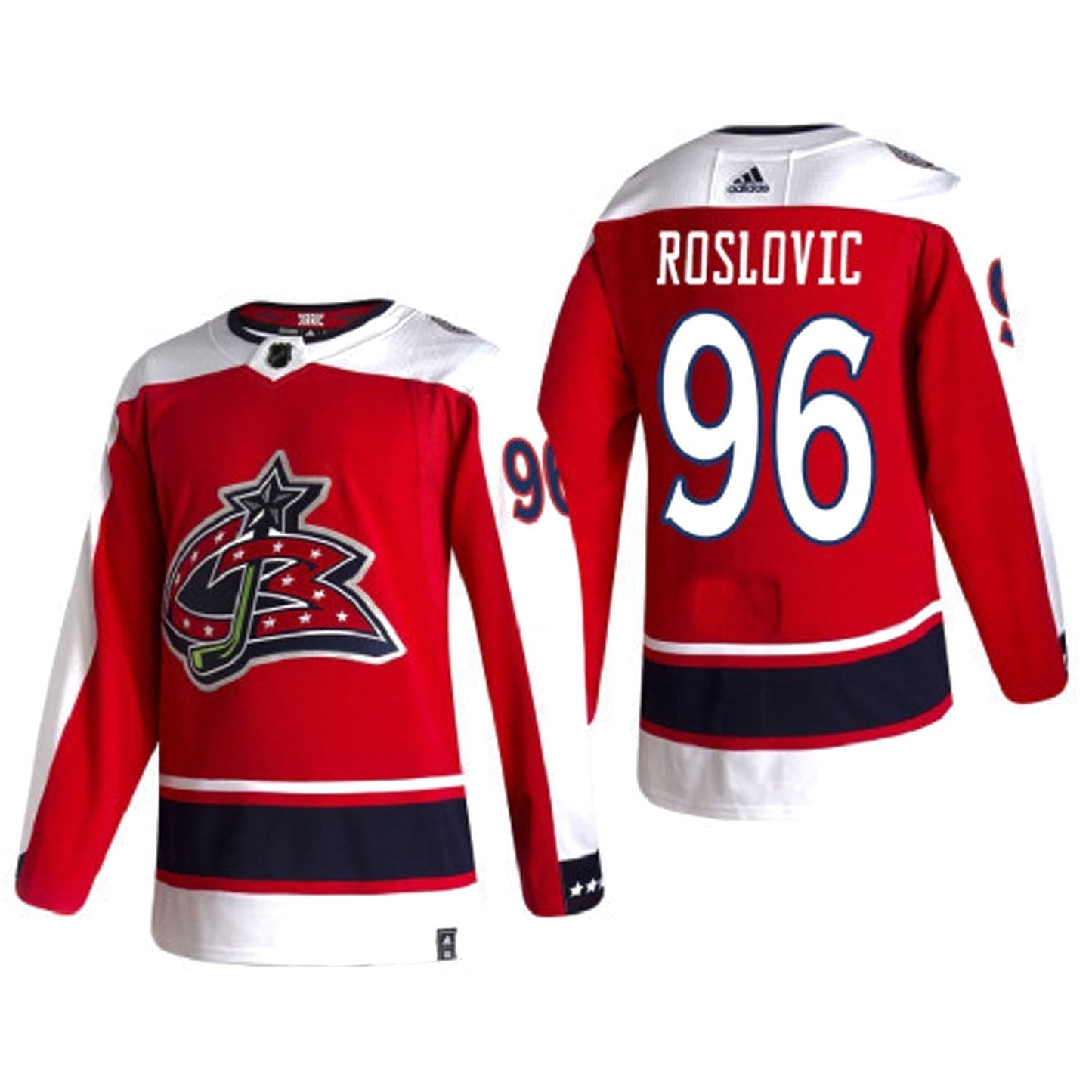 NHL Jack Roslovic Columbus Blue Jackets 96 Jersey