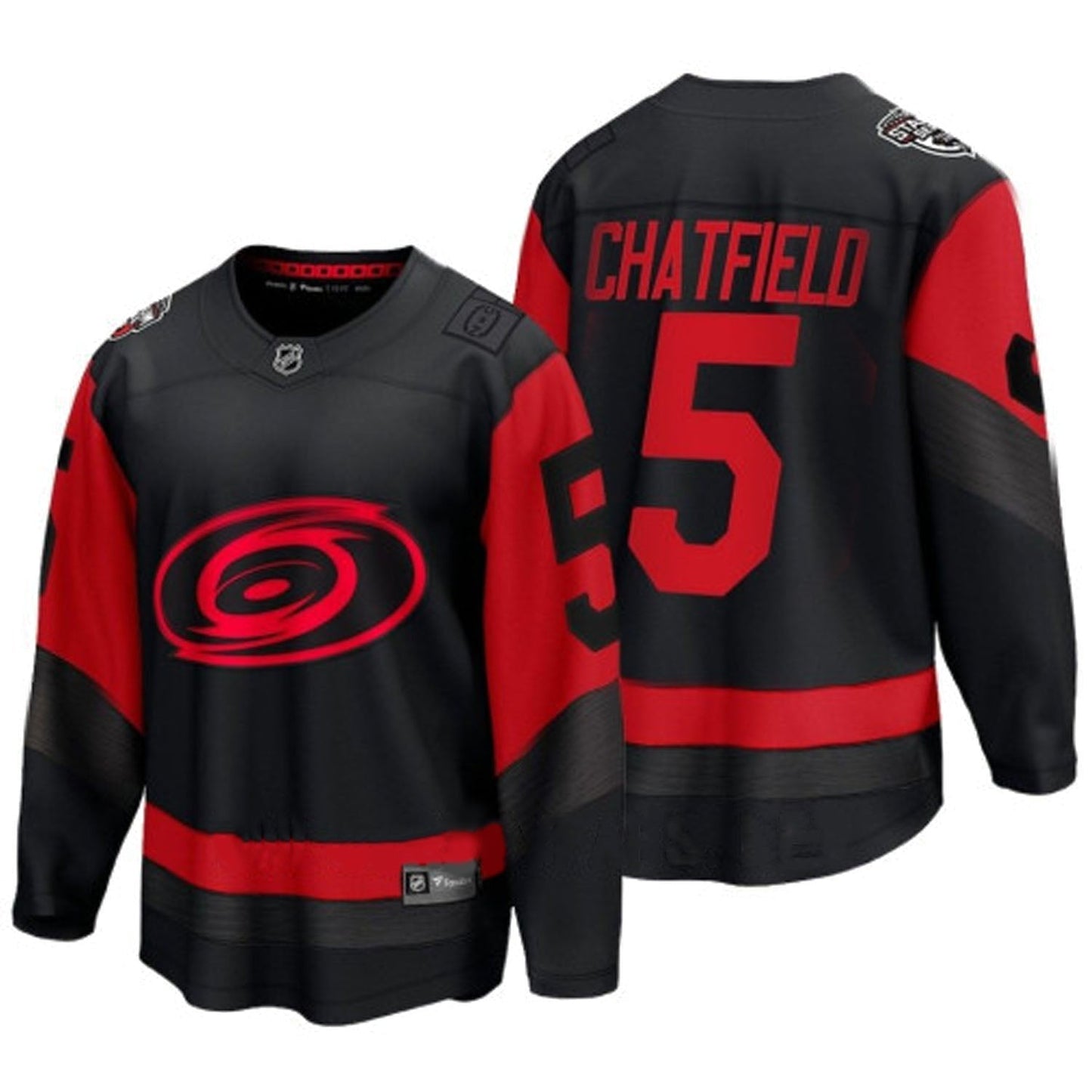 NHL Jalen Chatfield Carolina Hurricanes 5 Jersey