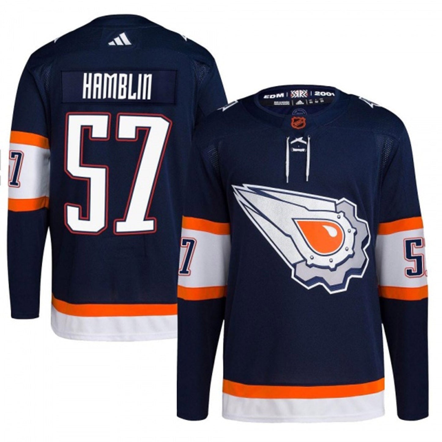 NHL James Hamblin Edmonton Oilers 57 Jersey