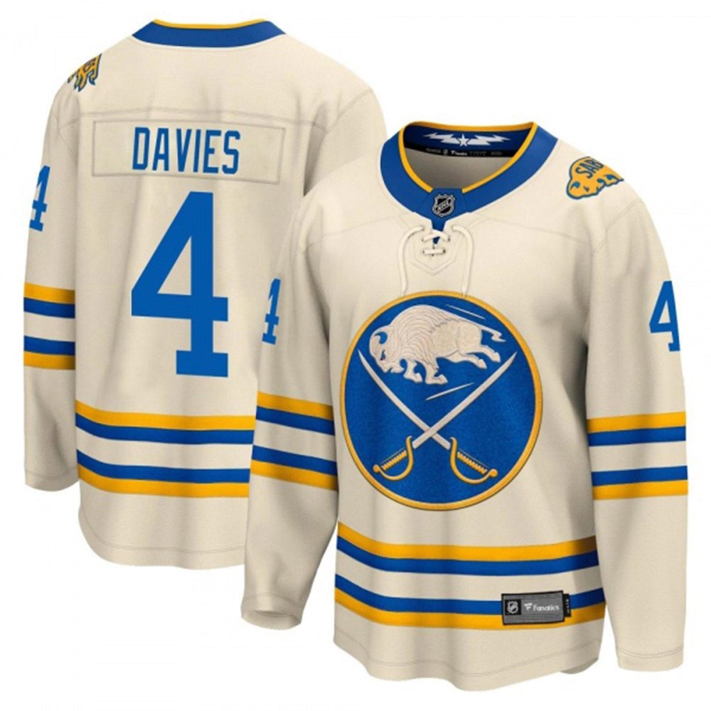 NHL Jeremy Davies Buffalo Sabres 4 Jersey