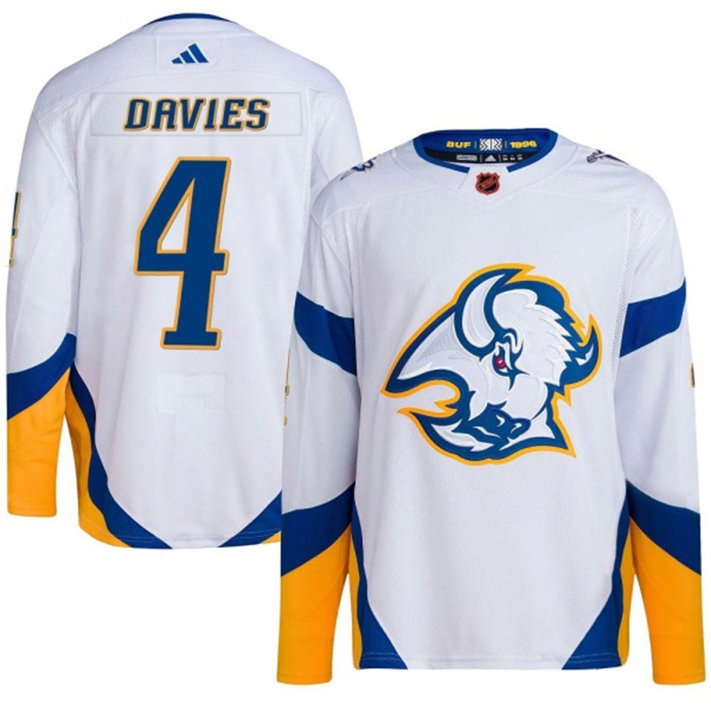 NHL Jeremy Davies Buffalo Sabres 4 Jersey