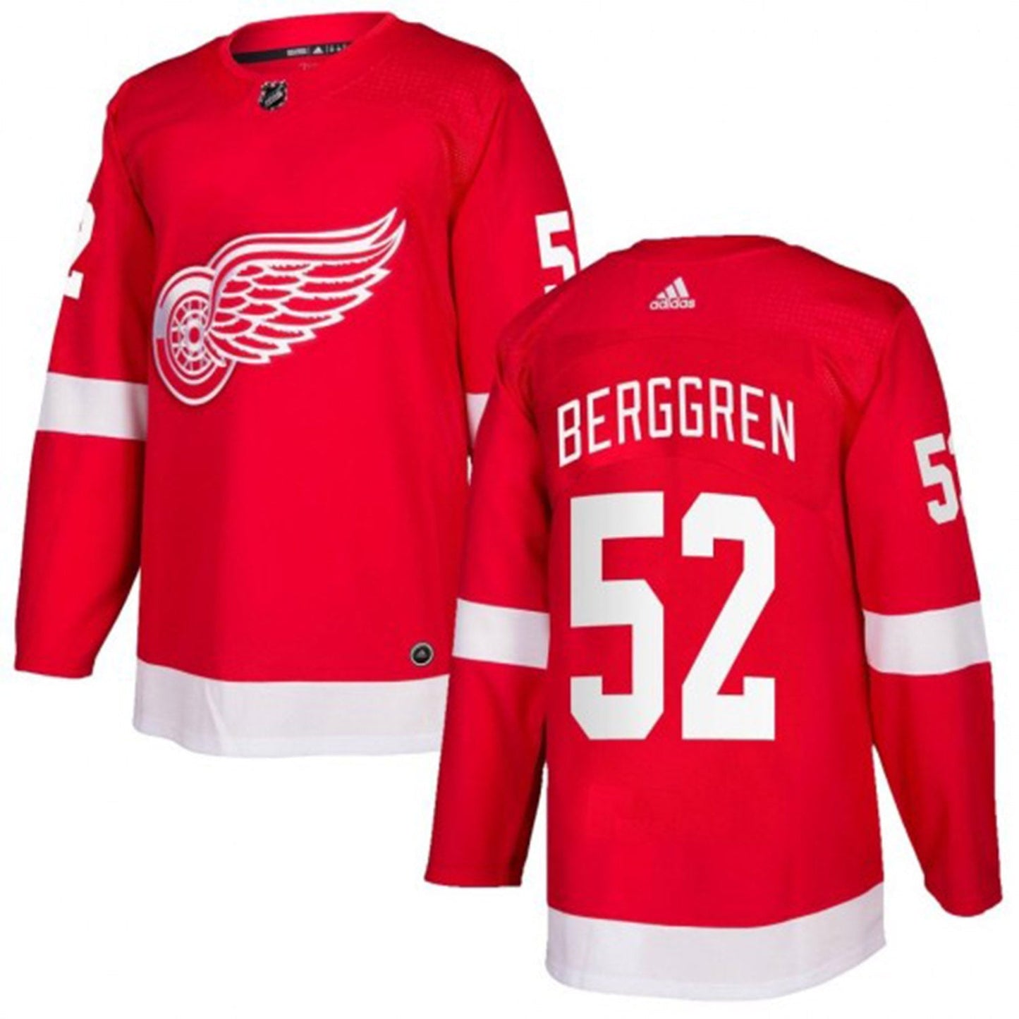 NHL Jonatan Berggren Detroit Red Wings 52 Jersey