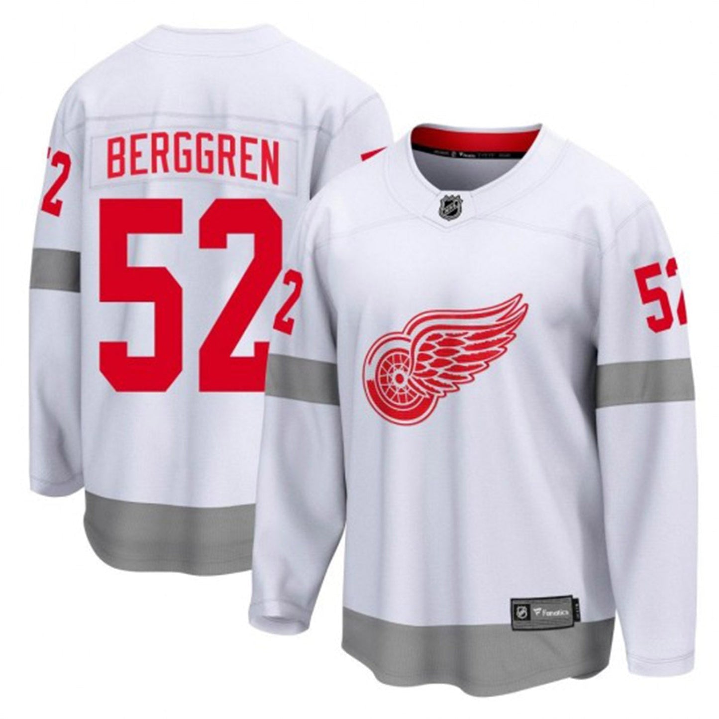 NHL Jonatan Berggren Detroit Red Wings 52 Jersey