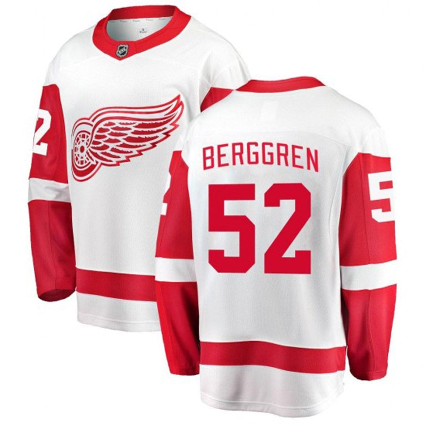 NHL Jonatan Berggren Detroit Red Wings 52 Jersey