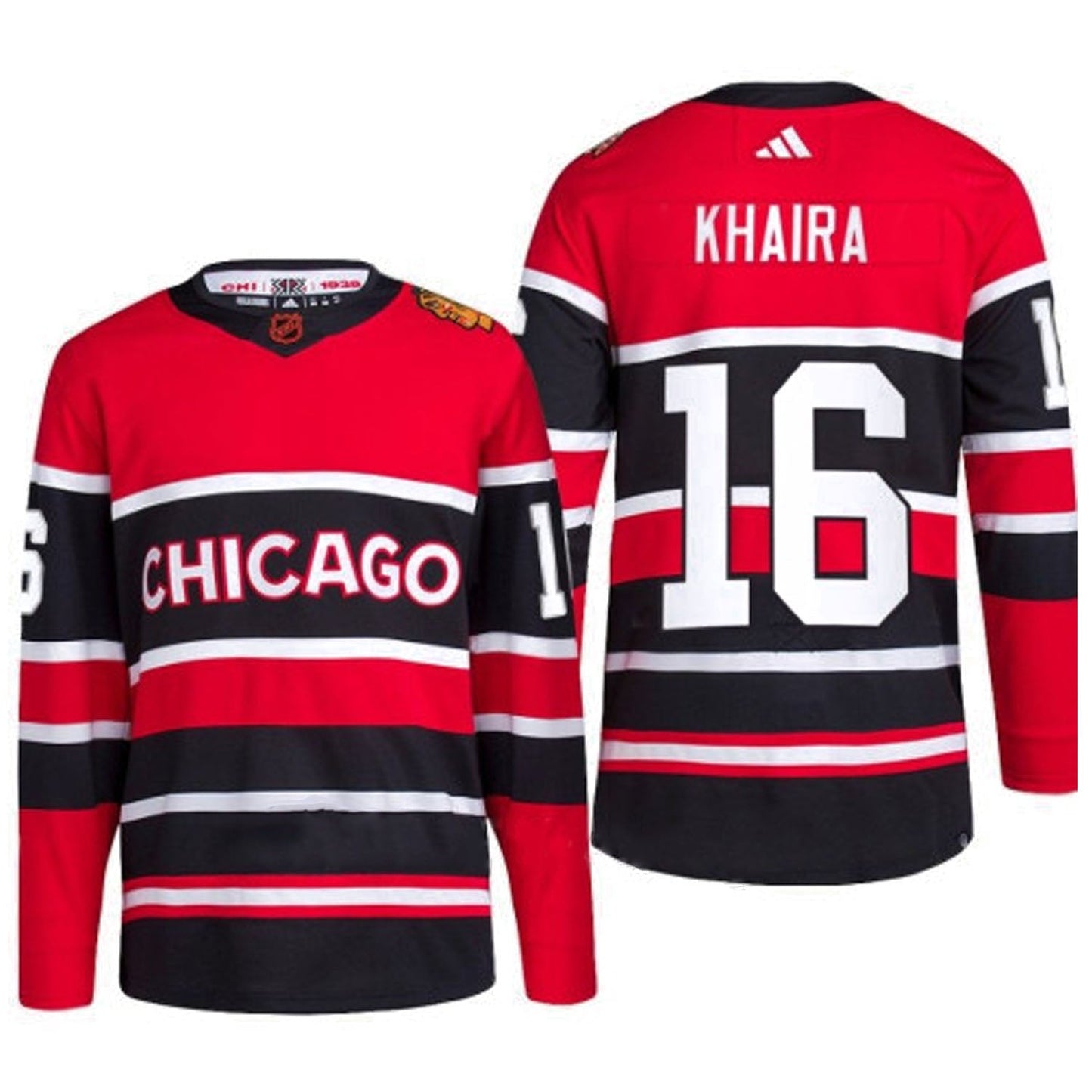 NHL Jujhar Khaira Chicago Blackhawks 16 Jersey