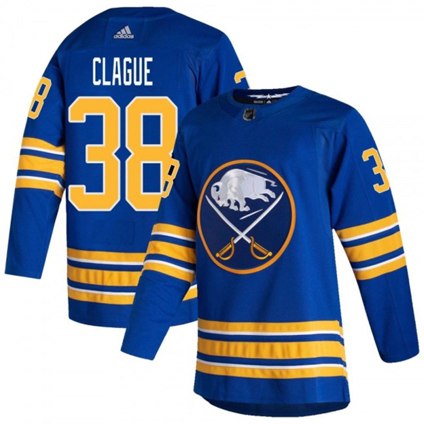 NHL Kale Clague Buffalo Sabres 38 Jersey