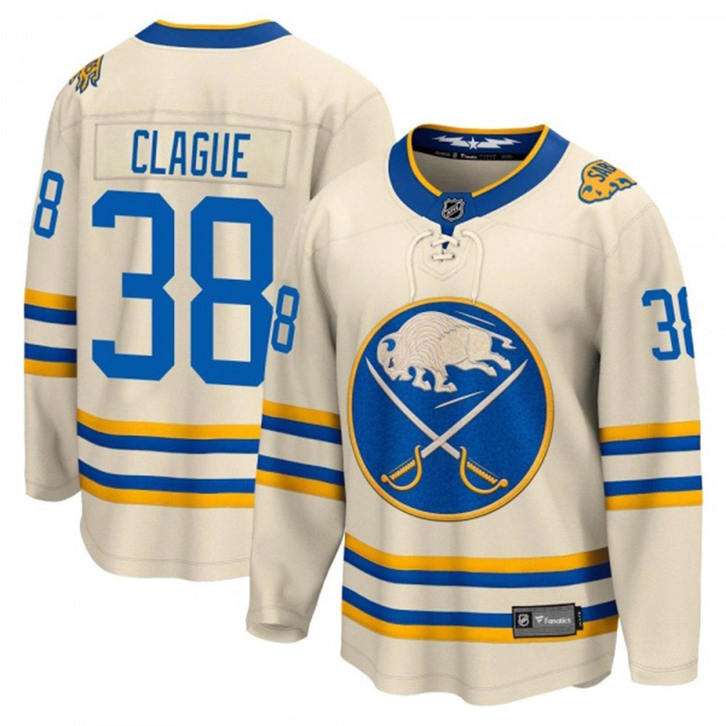 NHL Kale Clague Buffalo Sabres 38 Jersey