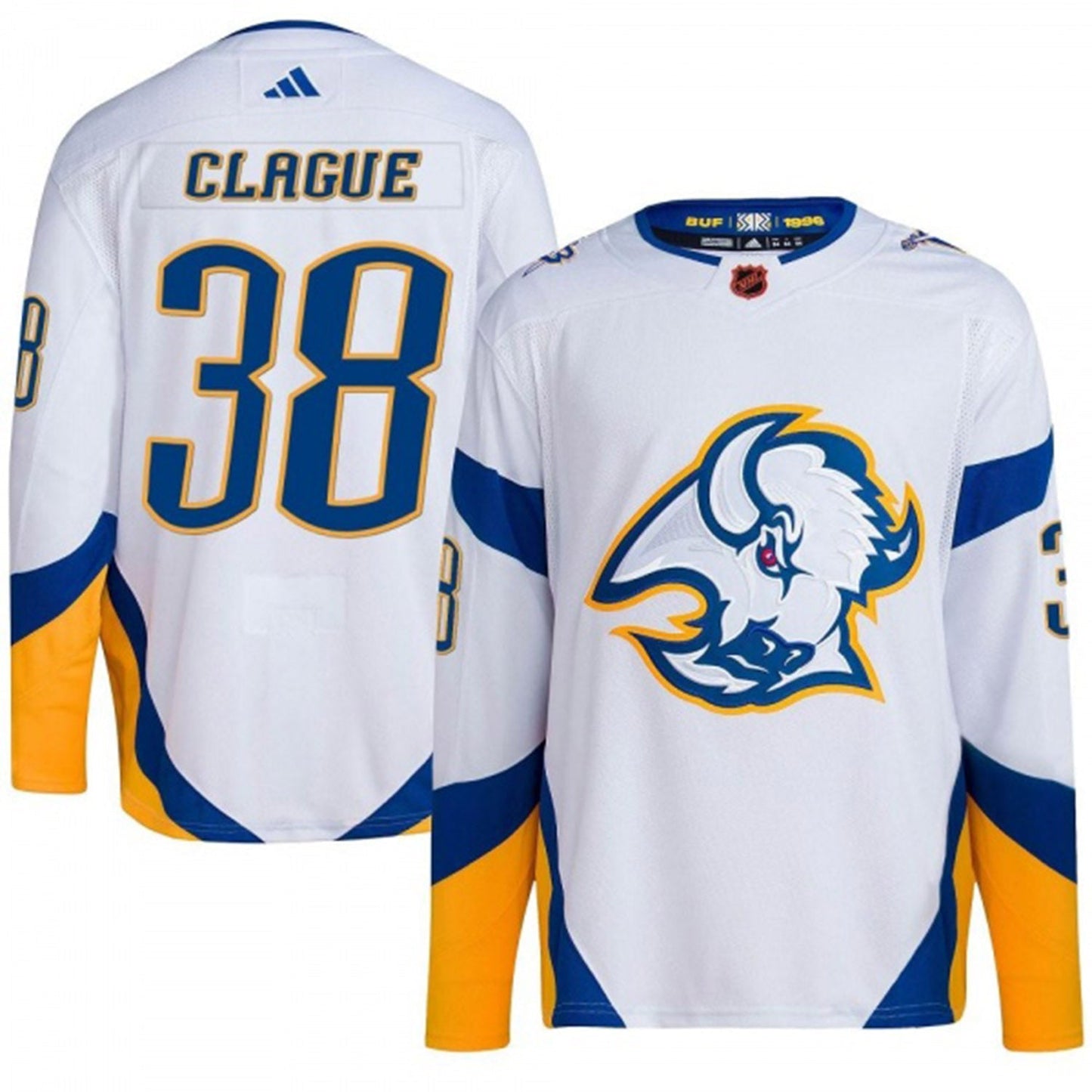 NHL Kale Clague Buffalo Sabres 38 Jersey