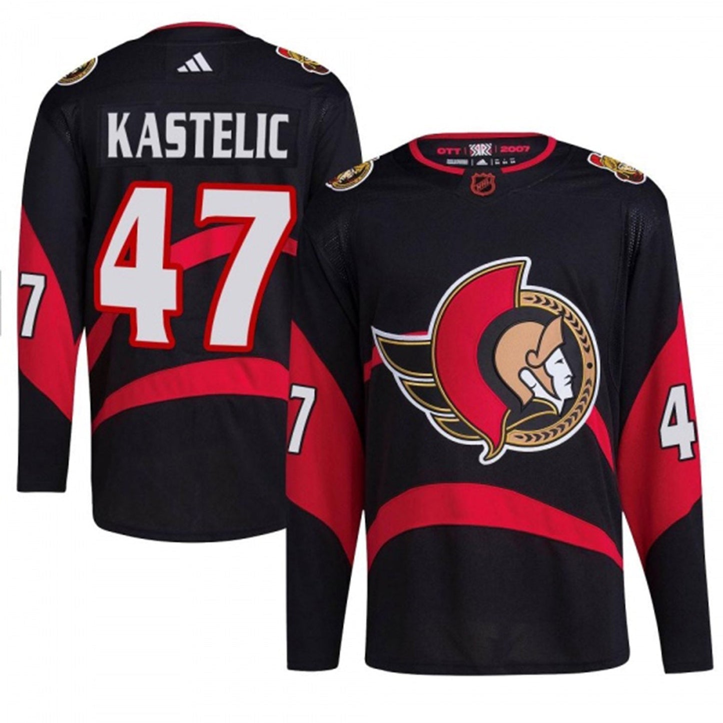 NHL Mark Kastelic Ottawa Senators 47 Jersey