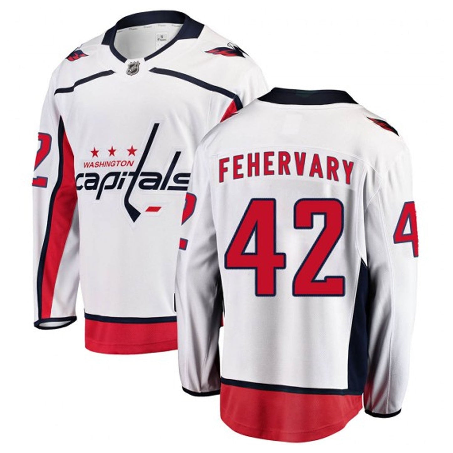 NHL Martin Fehervary Washington Capitals 42 Jersey