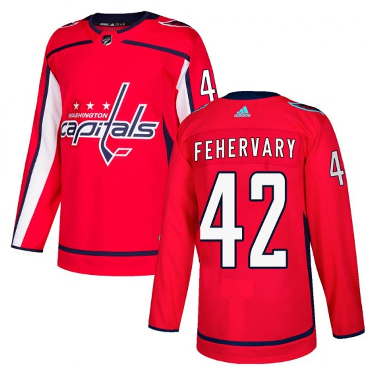 NHL Martin Fehervary Washington Capitals 42 Jersey