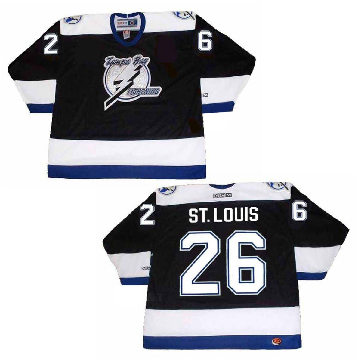 Back view of Martin St. Louis Tampa Bay Lightning 26 hockey jersey showing number