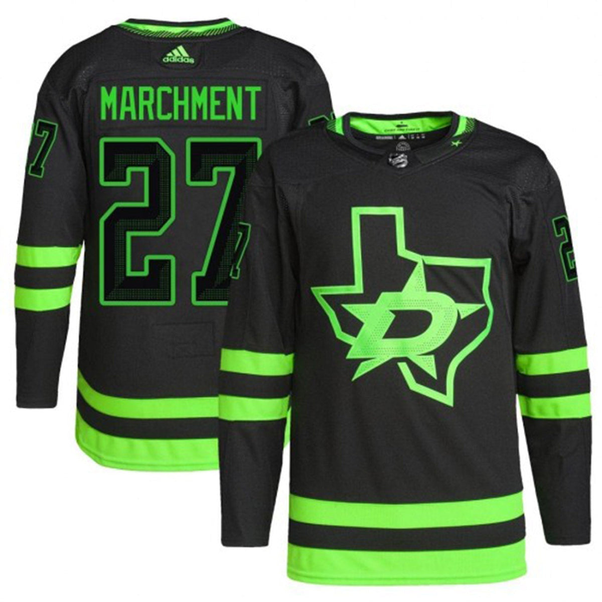 Dallas Stars Mason Marchment jersey sleeve detail