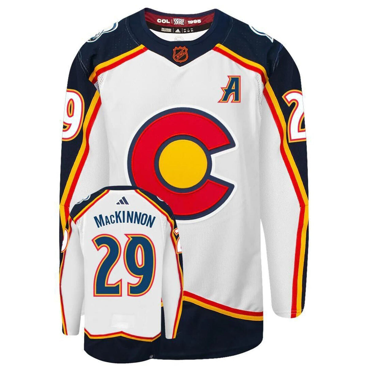 Nathan MacKinnon Colorado Avalanche 29 jersey number detail