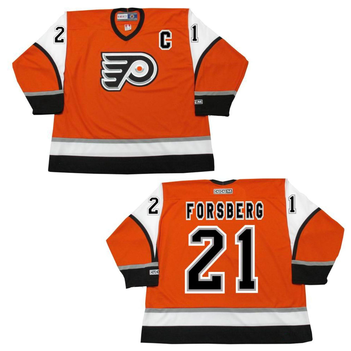 Back view showing number 21 on Peter Forsberg jersey