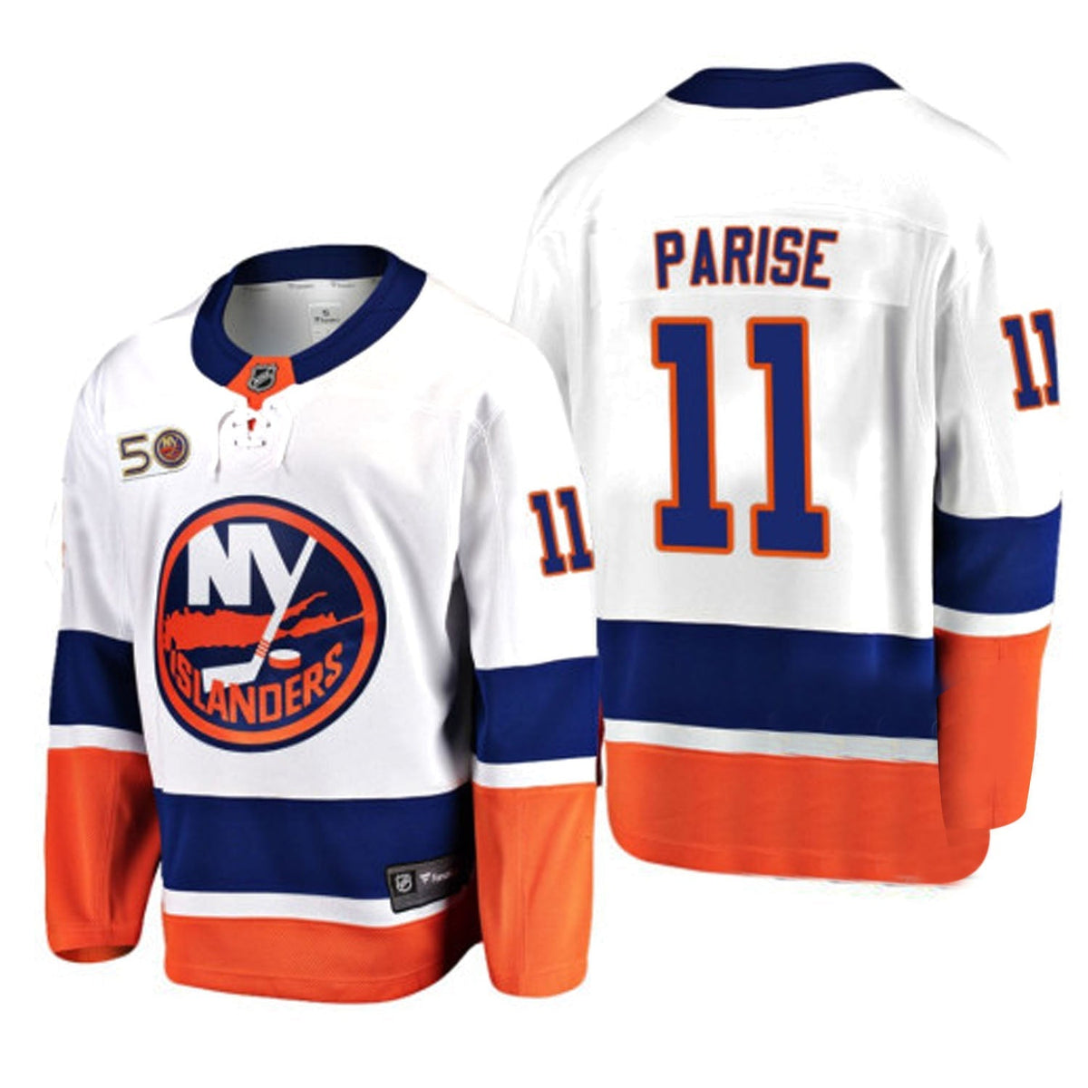 Back view showing Parise name and number 11 on jersey