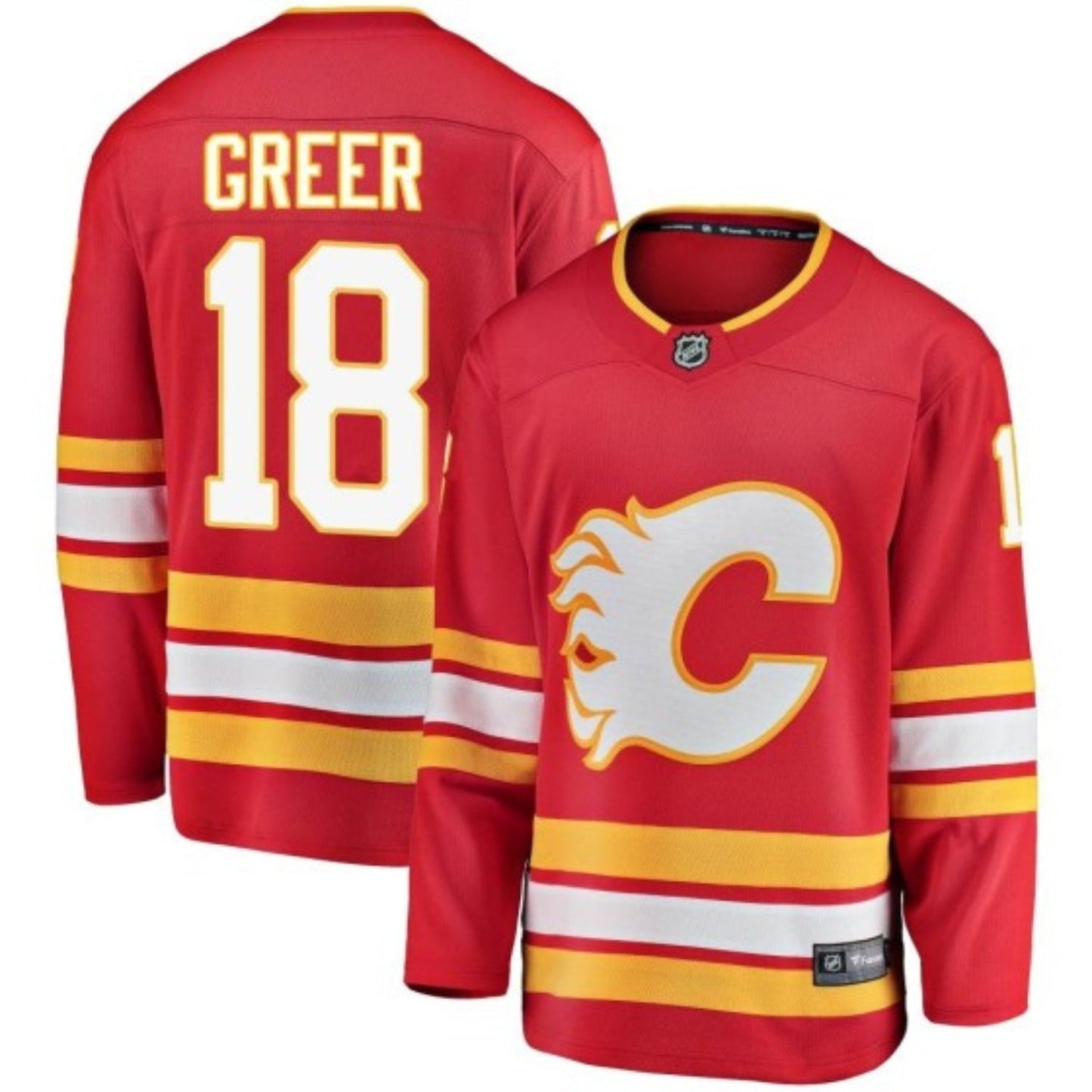 NHL A.J Greer Calgary Flames 18 Jersey