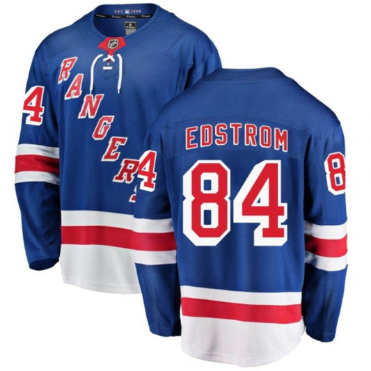 Front view of Adam Edstrom New York Rangers 84 hockey jersey