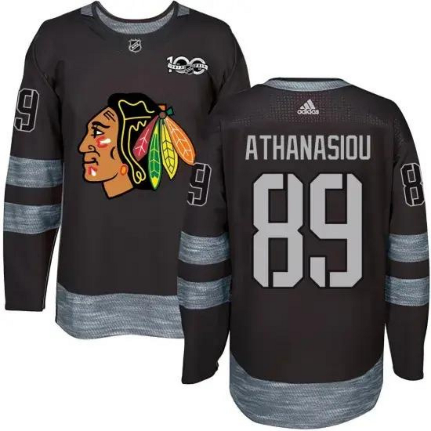 NHL Andreas Athanasiou Chicago Blackhawks 89 Jersey