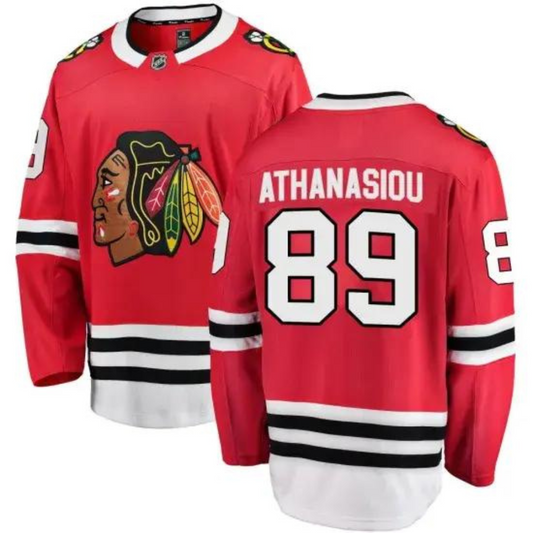 NHL Andreas Athanasiou Chicago Blackhawks 89 Jersey
