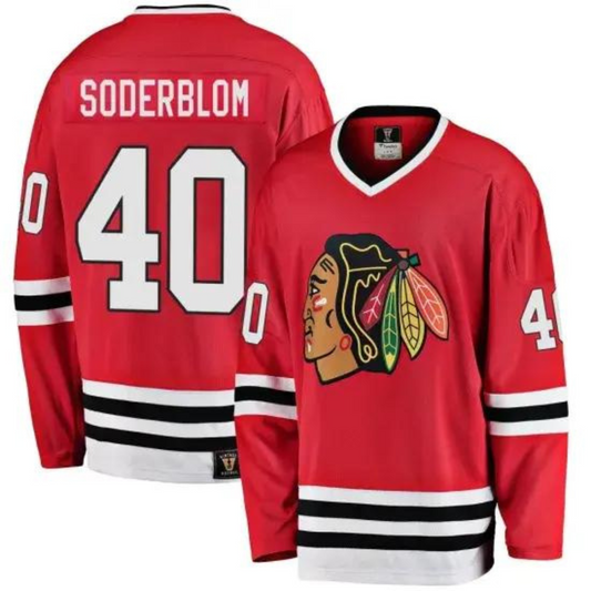 NHL Arvid Soderblom Chicago Blackhawks 40 Jersey