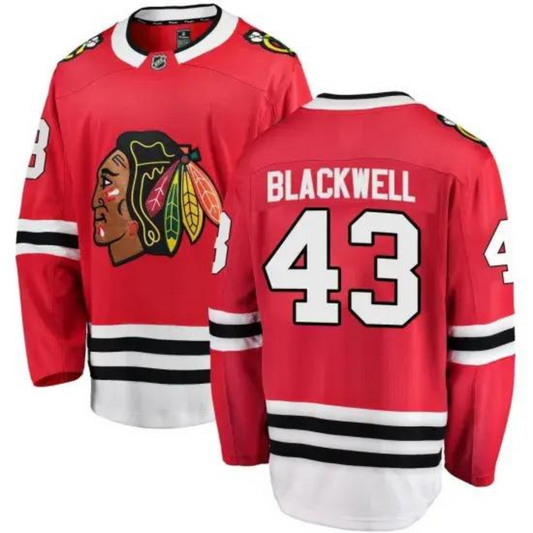 NHL Colin Blackwell Chicago Blackhawks 43 Jersey