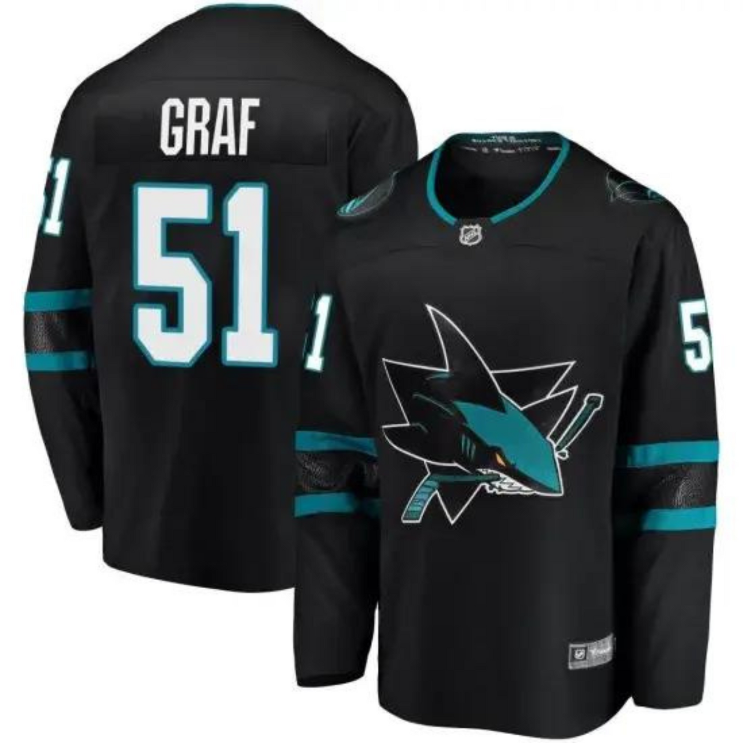 NHL Collin Graf San Jose Sharks 51 Jersey