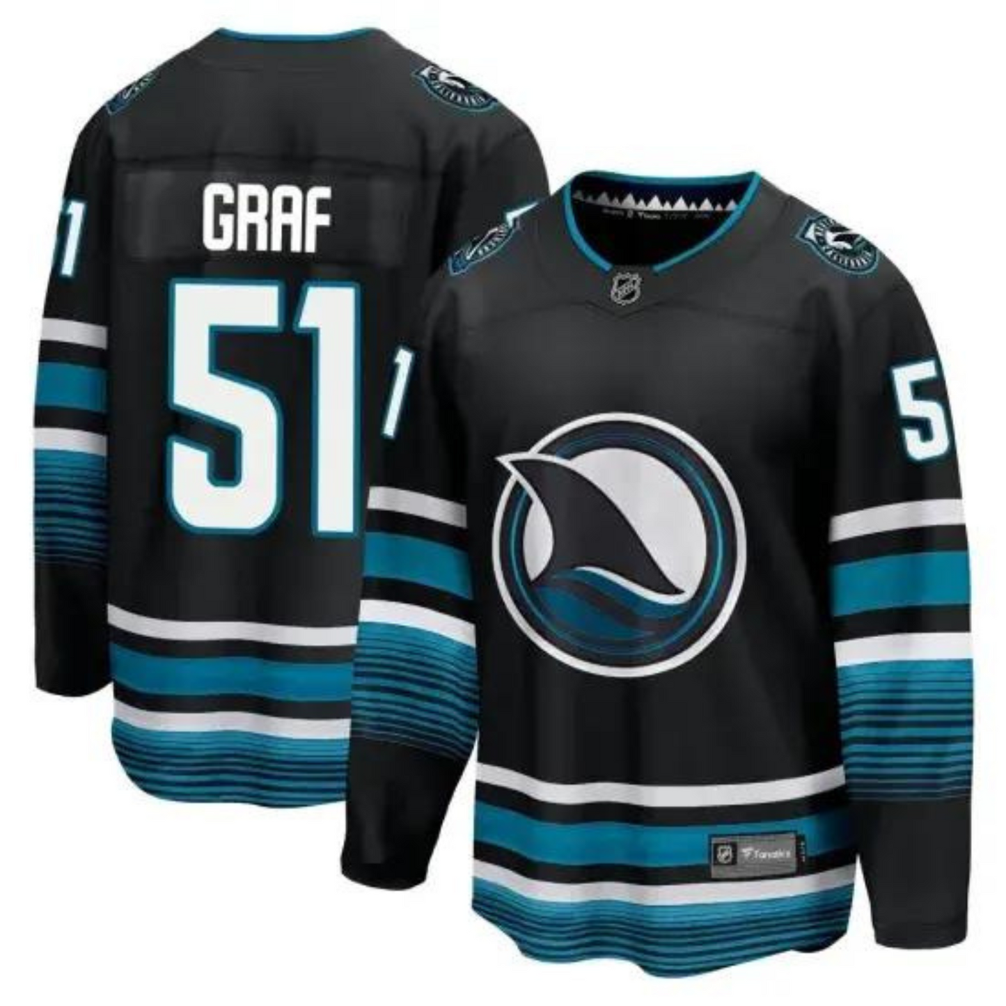 NHL Collin Graf San Jose Sharks 51 Jersey