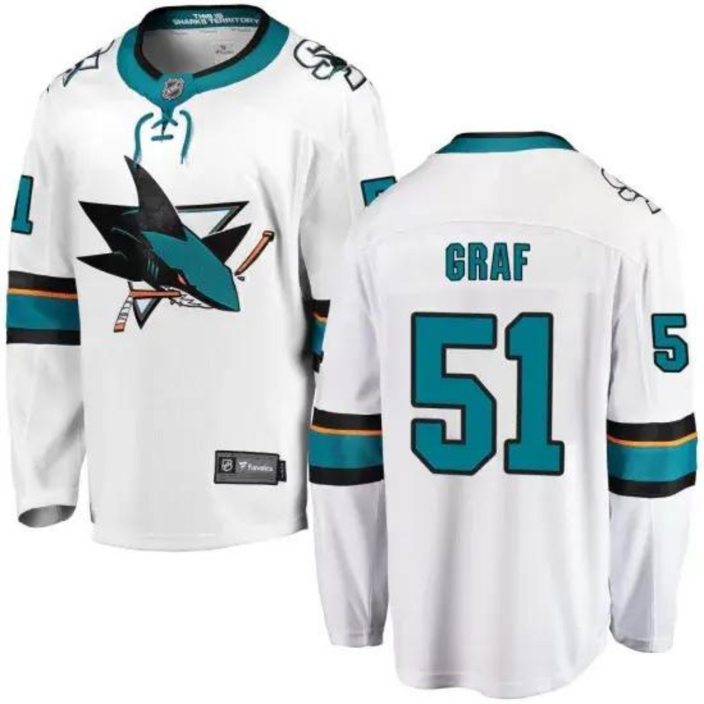NHL Collin Graf San Jose Sharks 51 Jersey